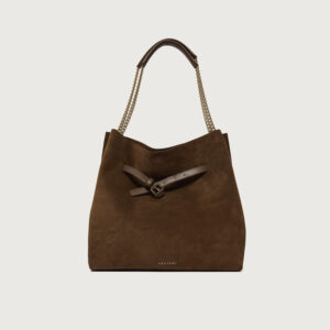 Borsa Venus Hobo peach in suede cocoa